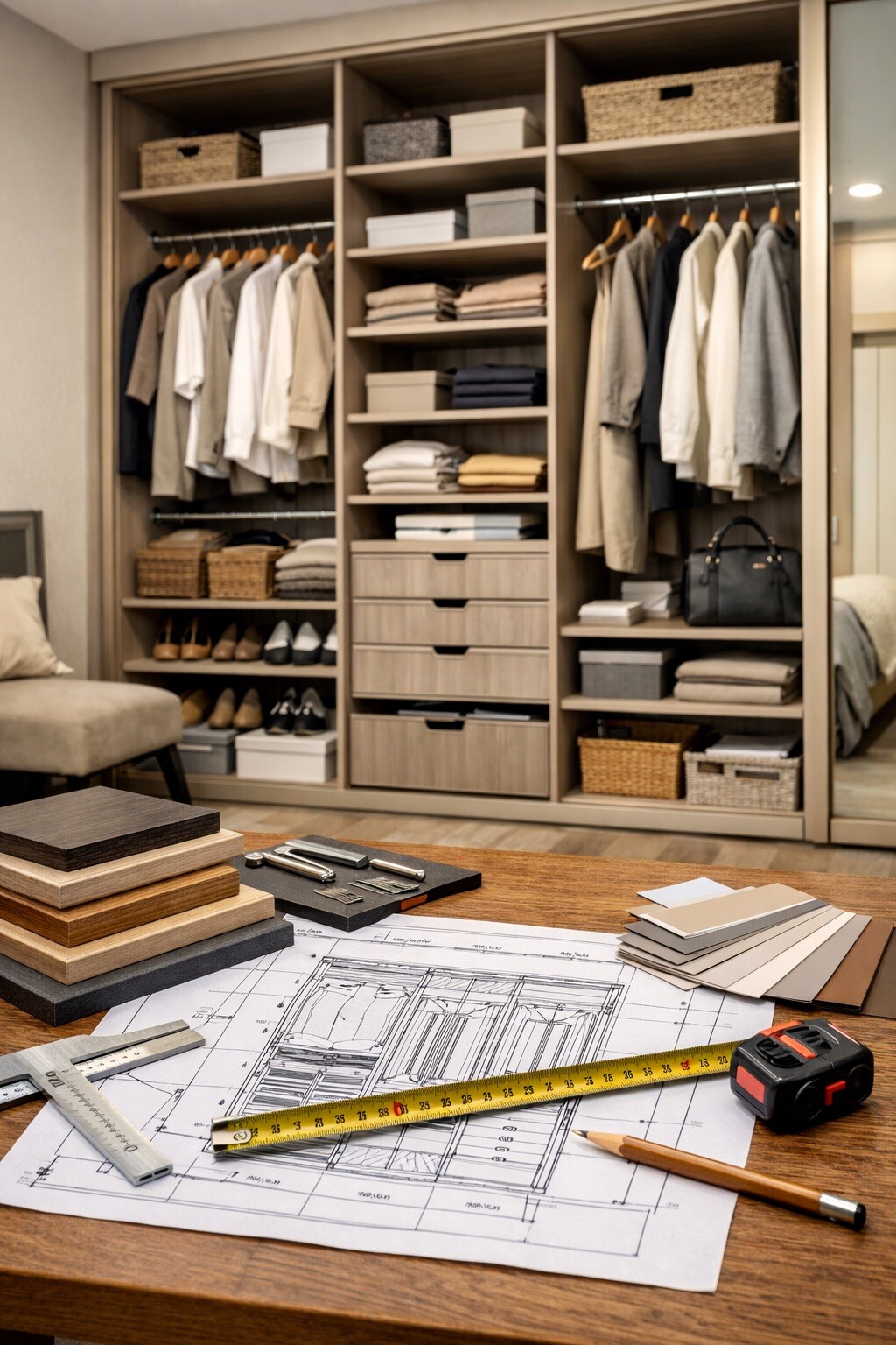 Встроенный шкаф всегда с индивидуальными размерам